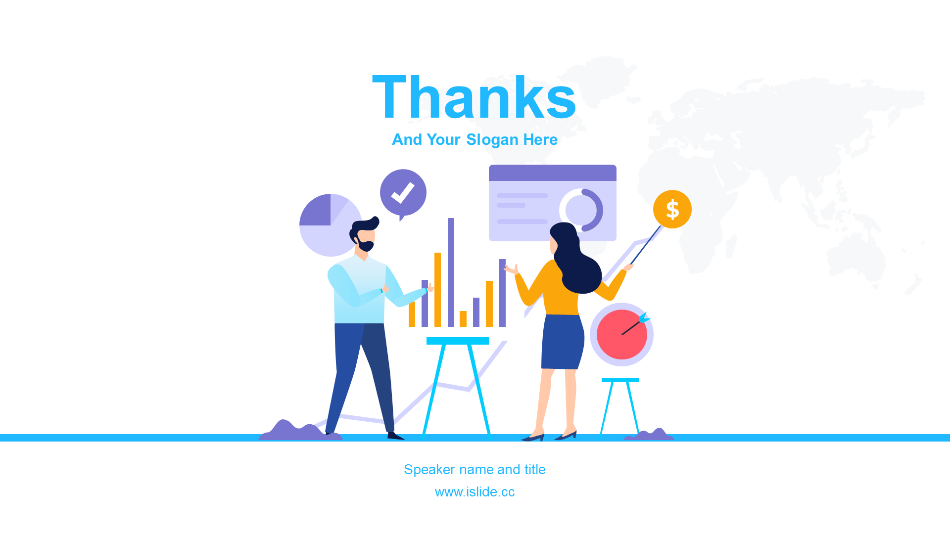PPT Theme of Multi-color Illustration Education and Training Courseware