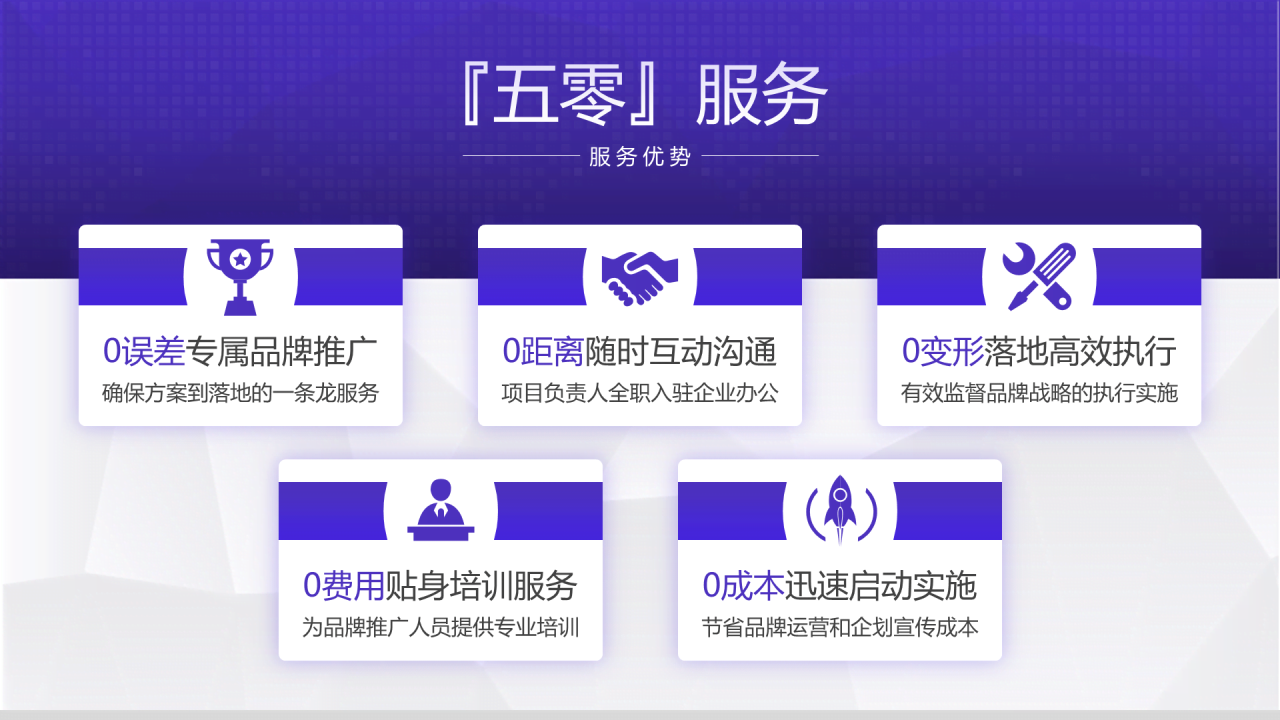 蓝色商务市场营销服务介绍PPT案例