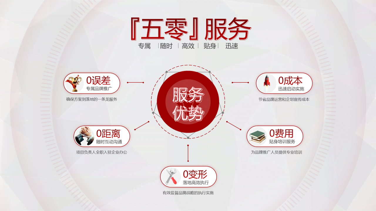 蓝色商务市场营销服务介绍PPT案例