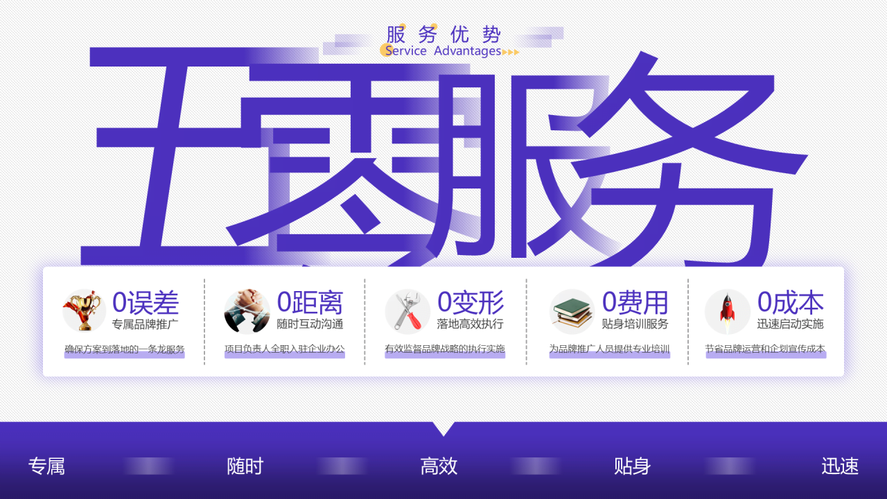 蓝色商务市场营销服务介绍PPT案例