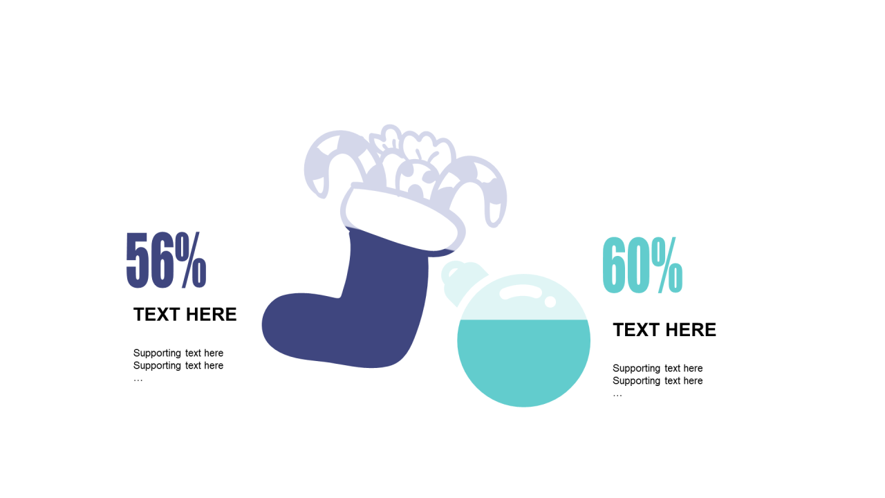 多色扁平PPT柱状图