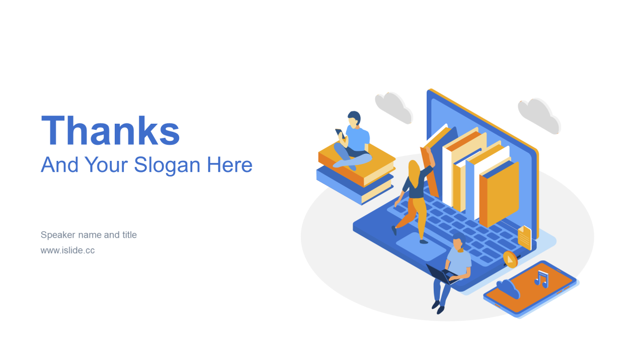 蓝色插画教育学习毕业答辩PPT案例