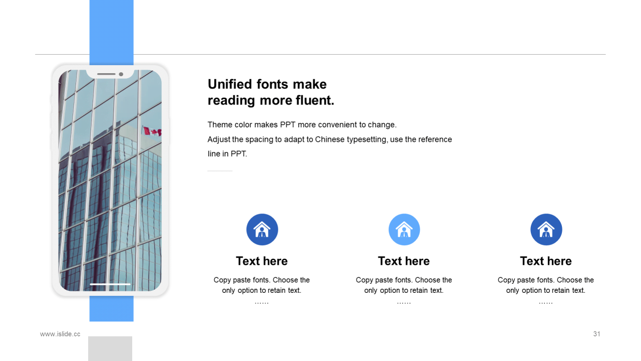 蓝色插画工作总结PPT案例