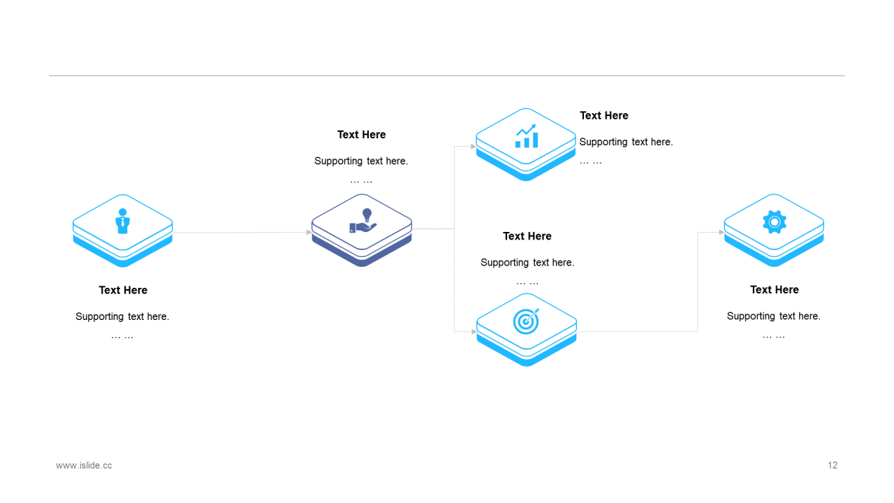 蓝色插画新媒体行业分析报告PPT通用模板