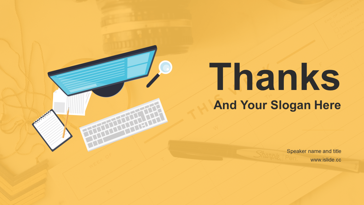 黄色插画培训课件竞聘述职PPT案例