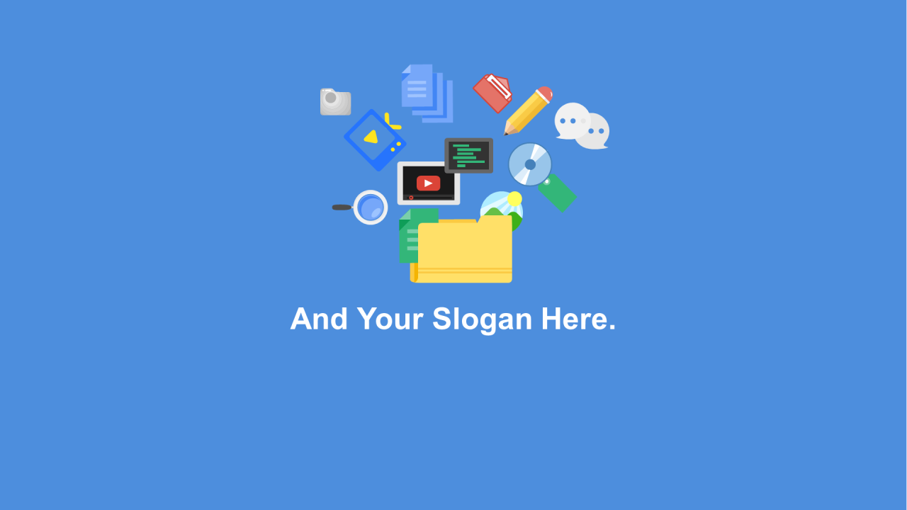 蓝色插画教育培训培训课件PPT案例