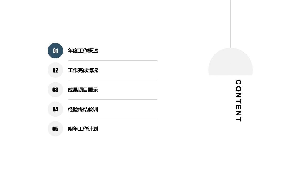 白色简约风个人年终总结报告通用PPT模板