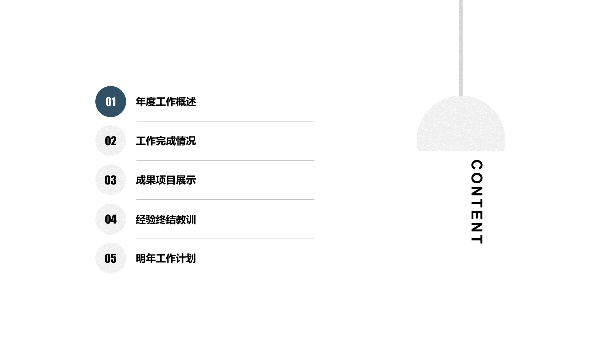 白色简约风个人年终总结报告通用PPT模板