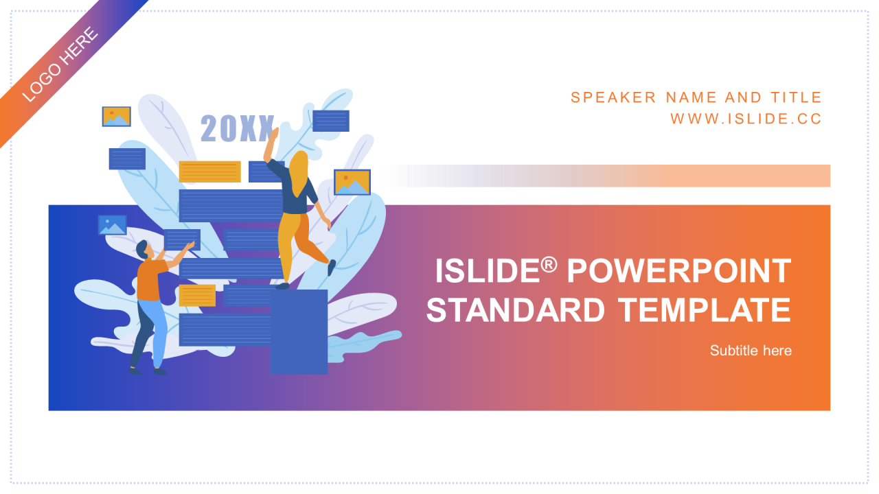 多色插画培训课件竞聘述职PPT案例