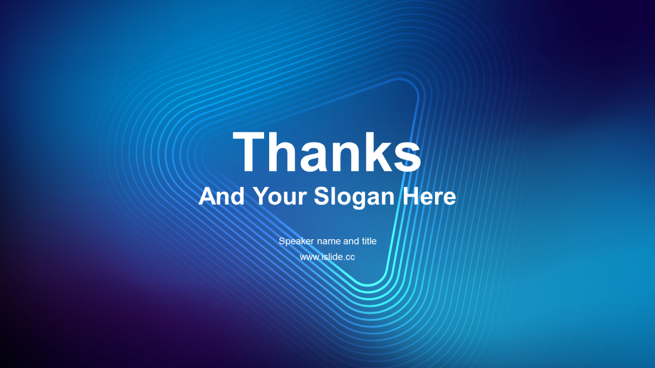 蓝色创意科技智能工作总结PPT案例