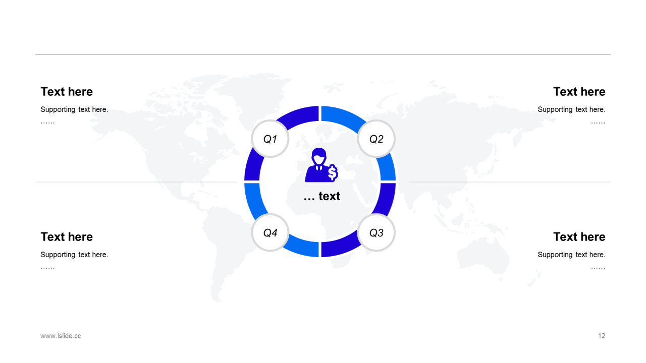 蓝色创意简约商务工作总结PPT案例