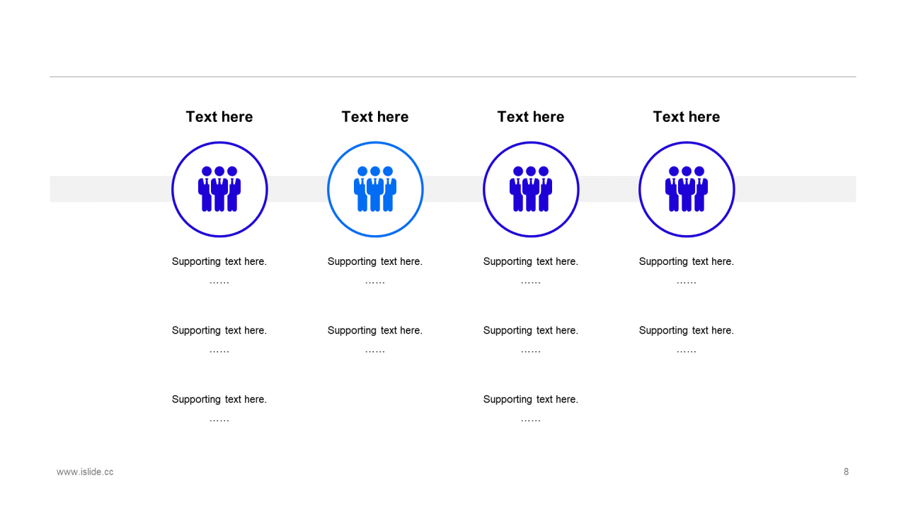蓝色创意简约商务工作总结PPT案例