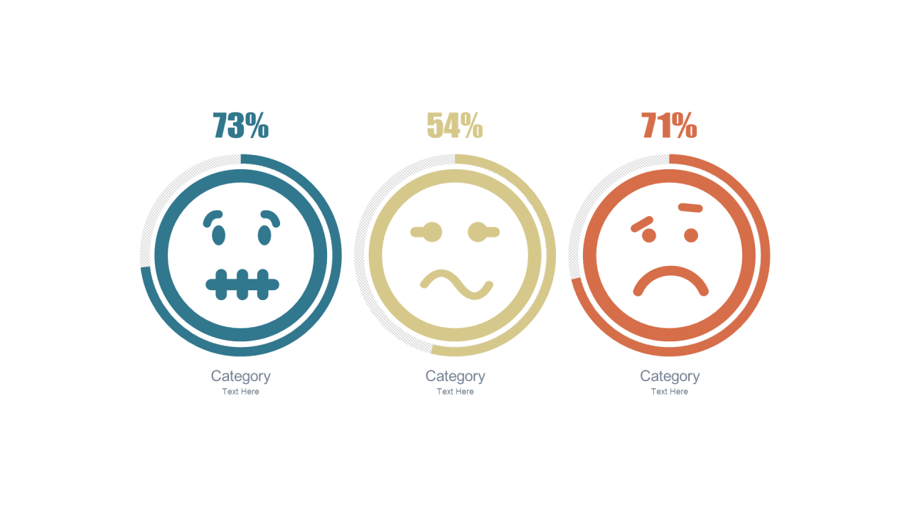 多色创意PPT环形图