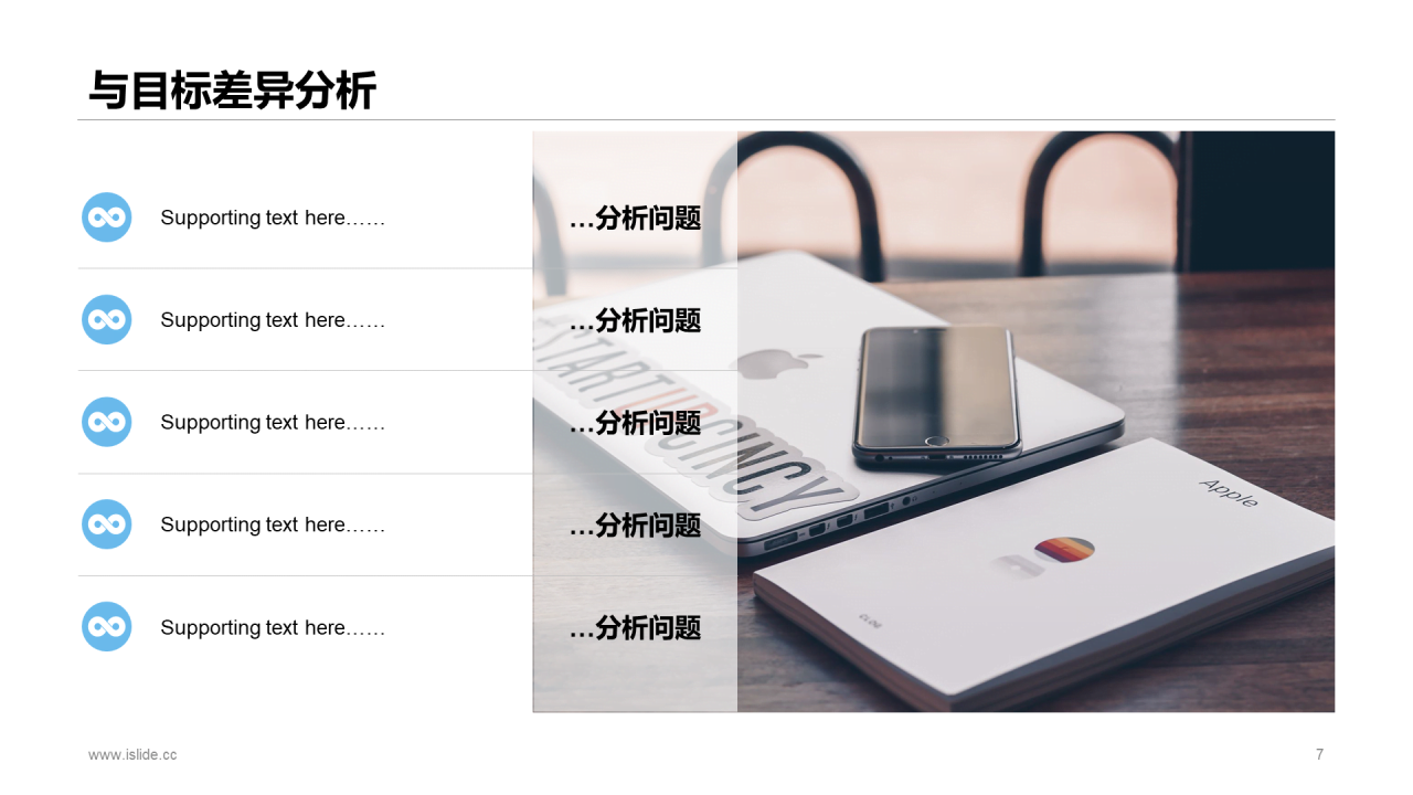 蓝色简约年中个人总结述职报告PPT案例