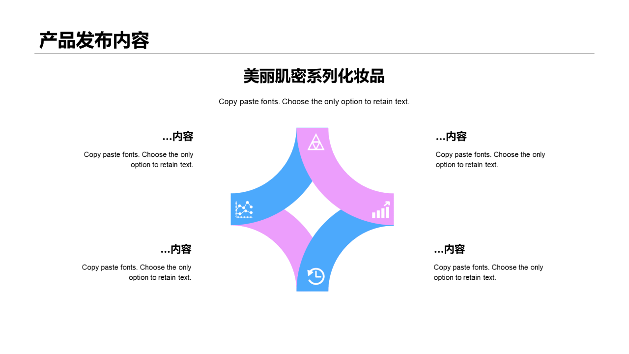 粉色简约化妆品新品发布会PPT案例