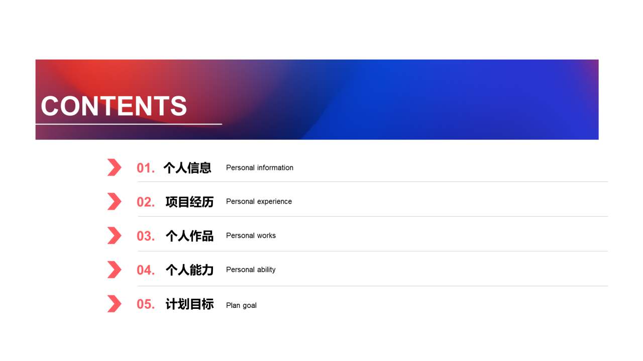 蓝色渐变简约竞聘述职PPT案例