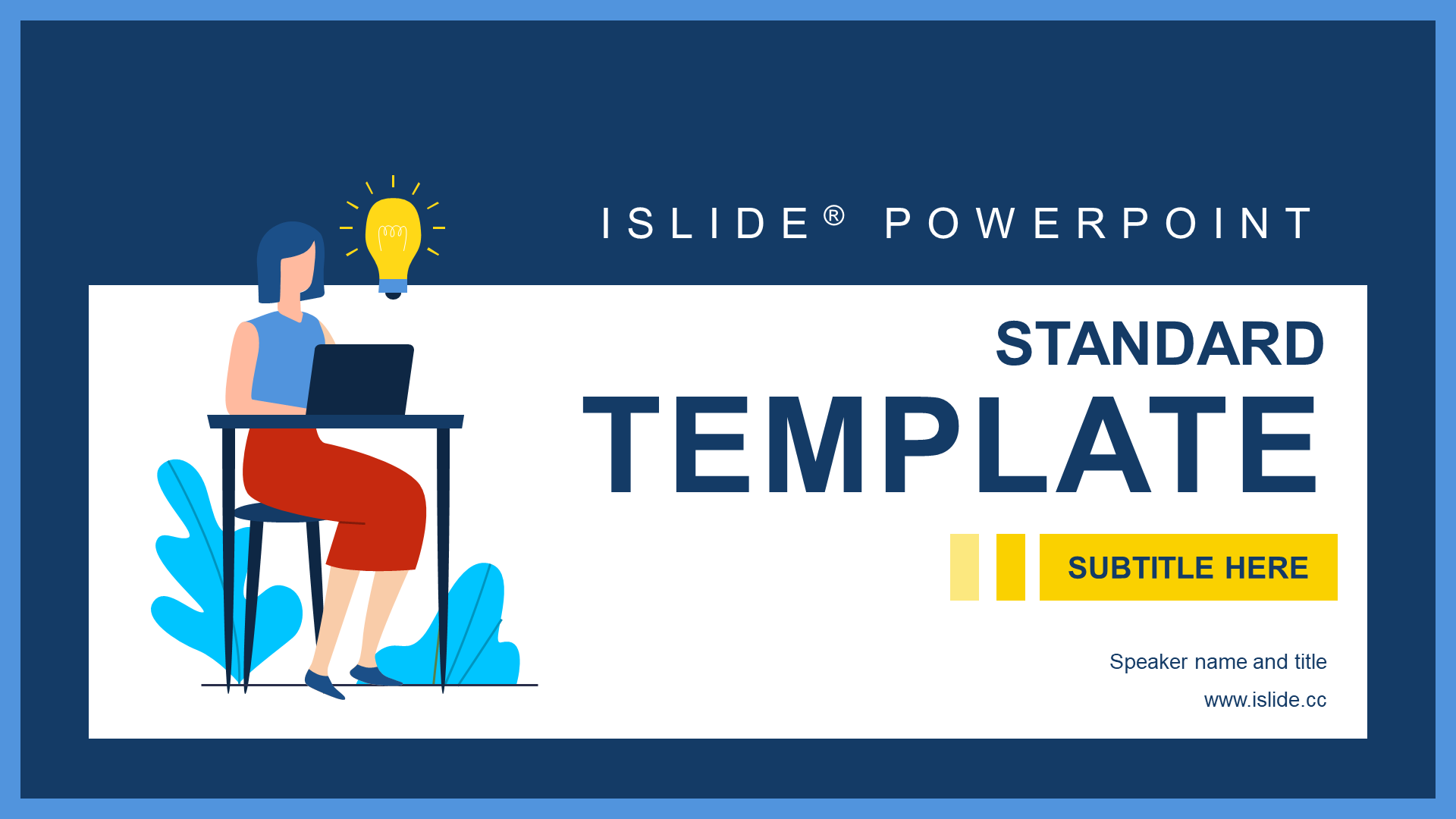 Blue Illustration Education Office Training Courseware PPT Topic