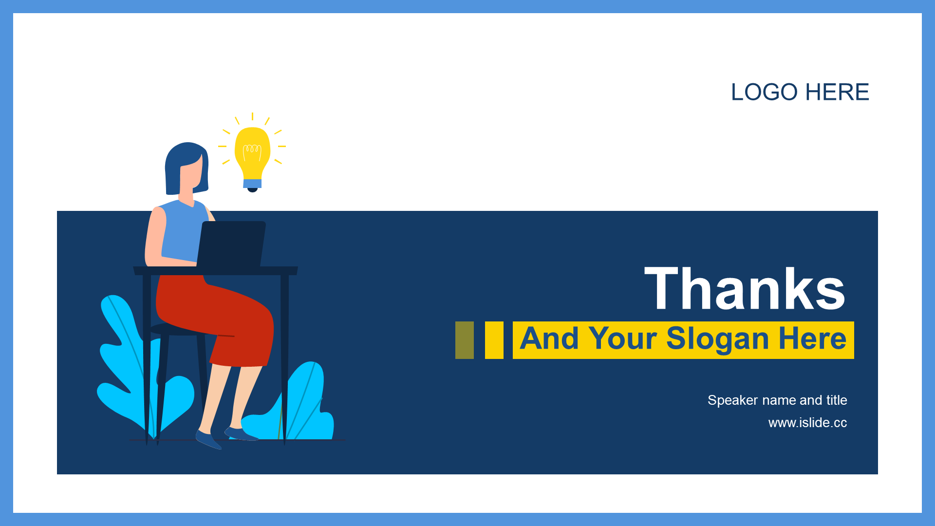 Blue Illustration Education Office Training Courseware PPT Topic