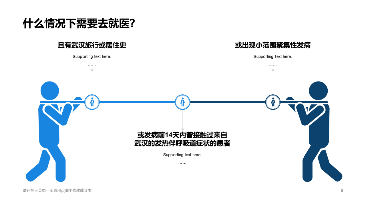 蓝色插画健康医疗工作总结PPT案例