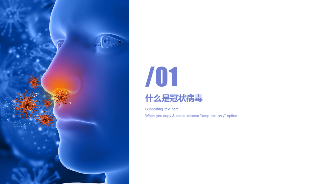 蓝色创意医疗健康工作总结PPT案例