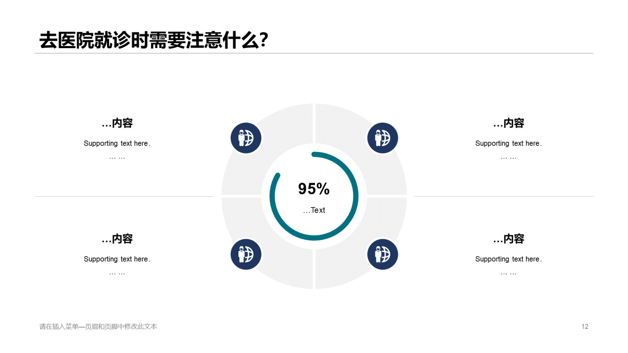 蓝色创意健康医疗工作总结PPT案例