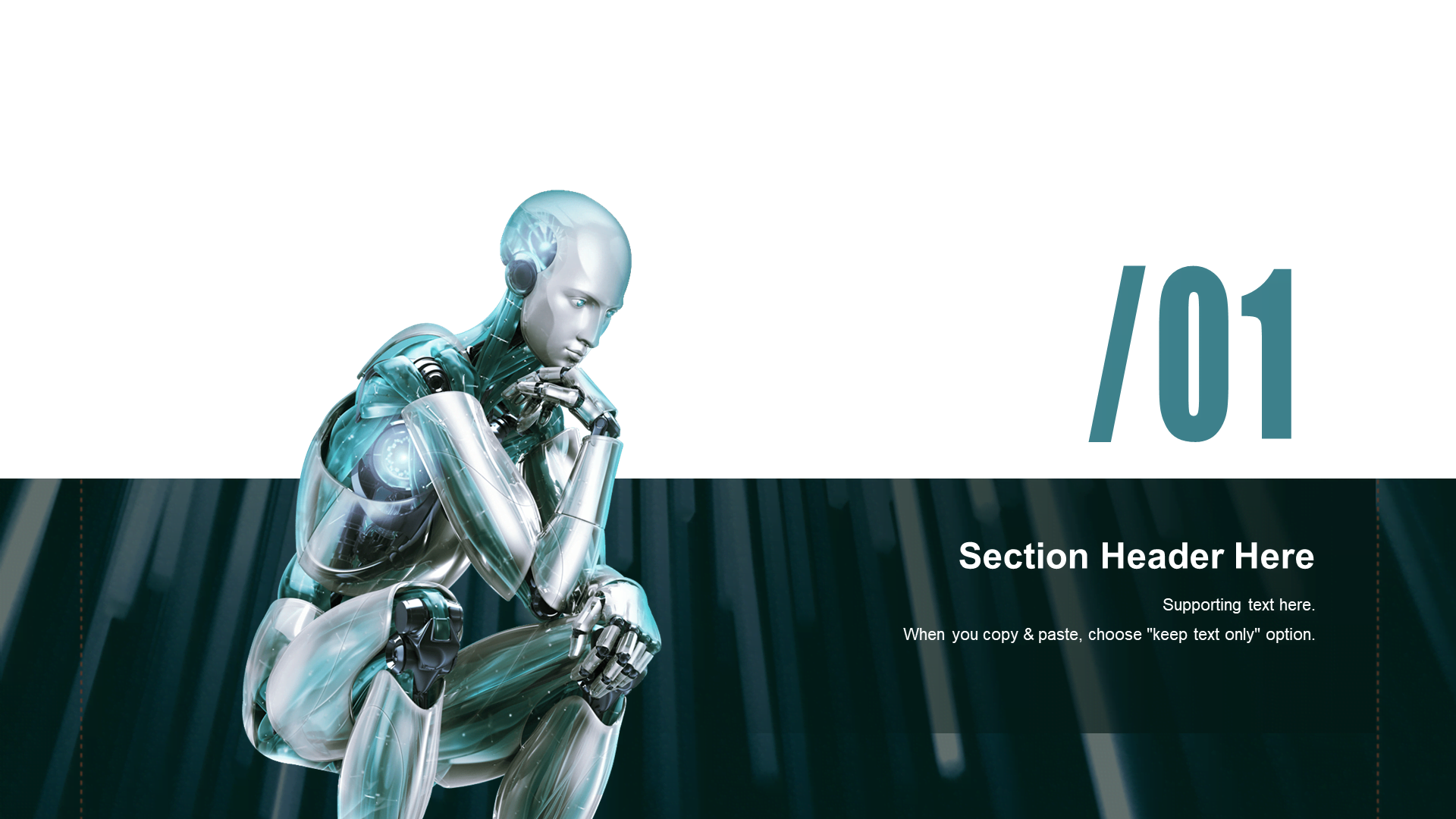 PPT Theme of Blue Creative Technology Intelligence Conference