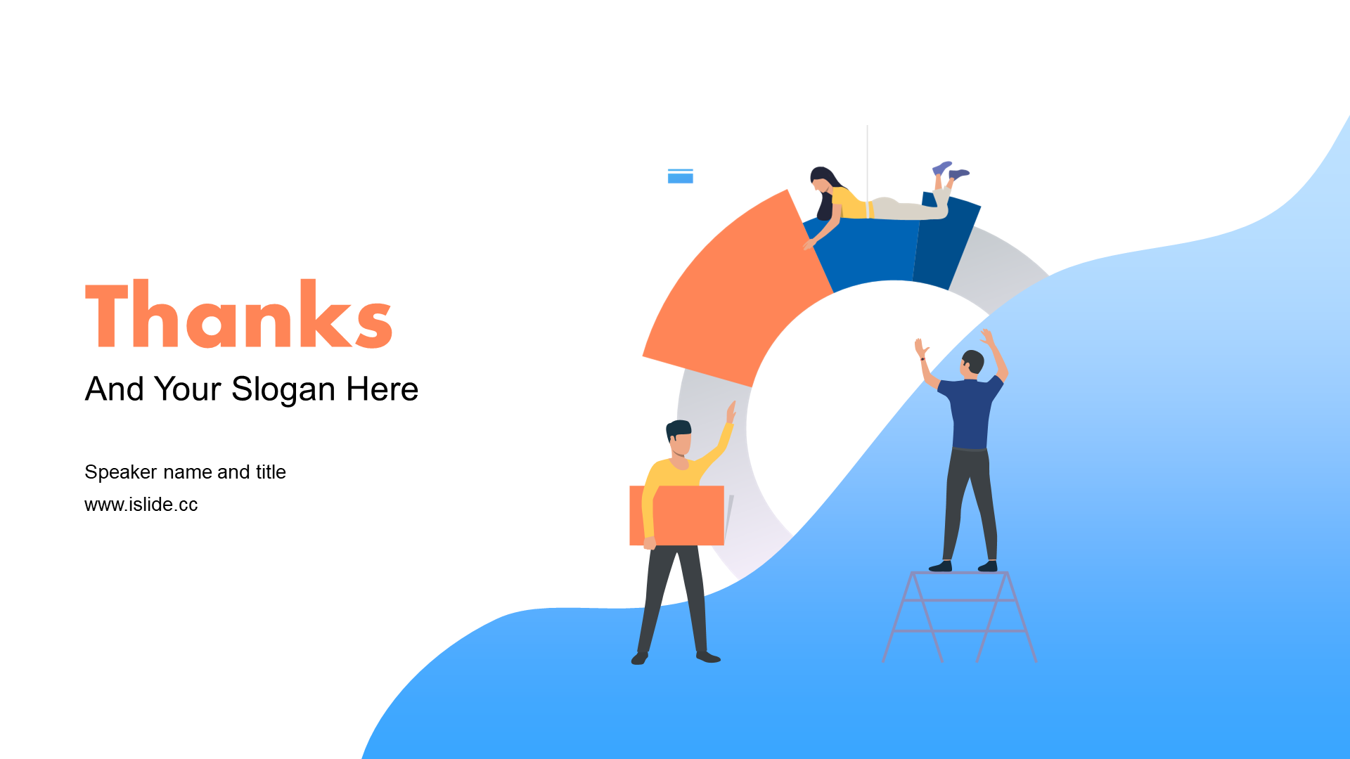 蓝色插画工作总结毕业答辩PPT案例