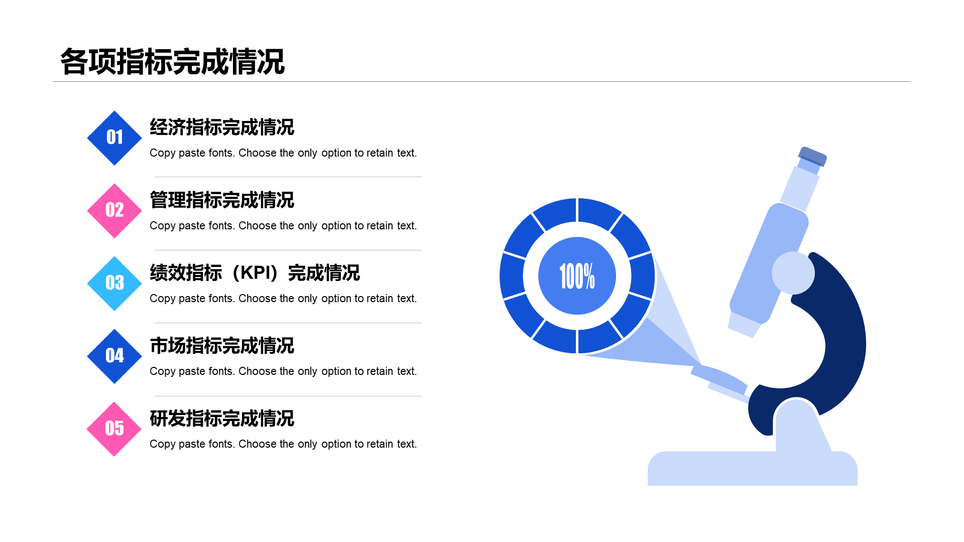 蓝色科技生物研究汇报年终工作总结PPT模板下载