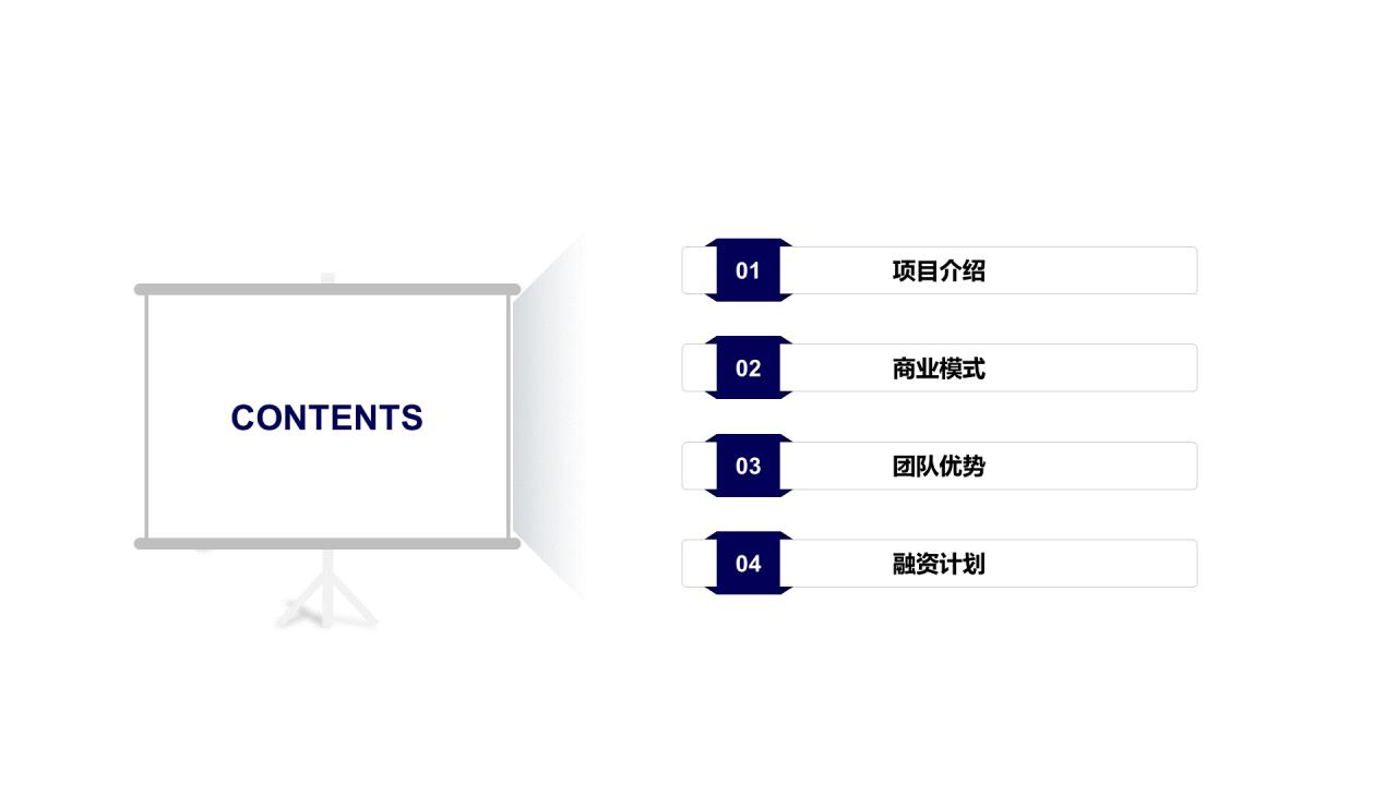 蓝色商务风网络教学平台商业计划书PPT素材