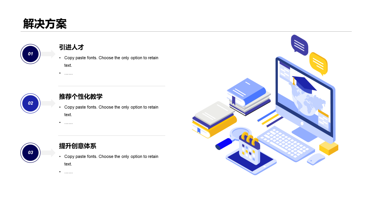 蓝色商务风网络教学平台商业计划书PPT素材