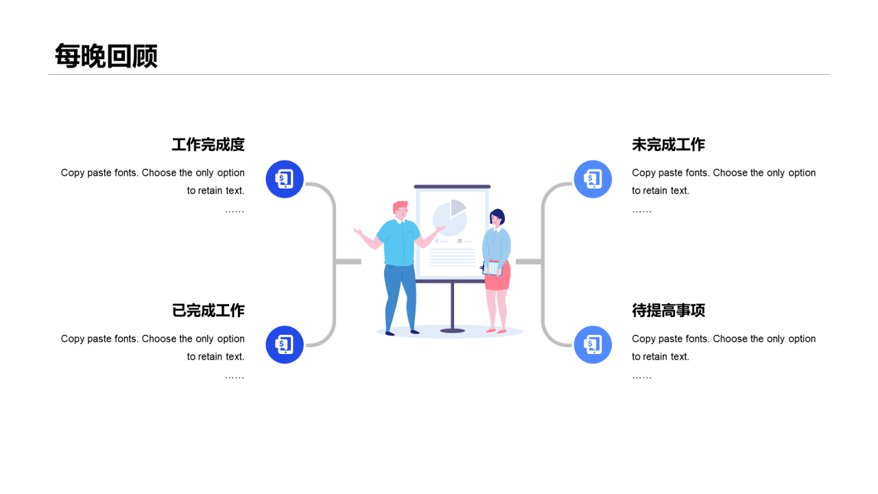 蓝色扁平新员工时间管理理念培训PPT案例