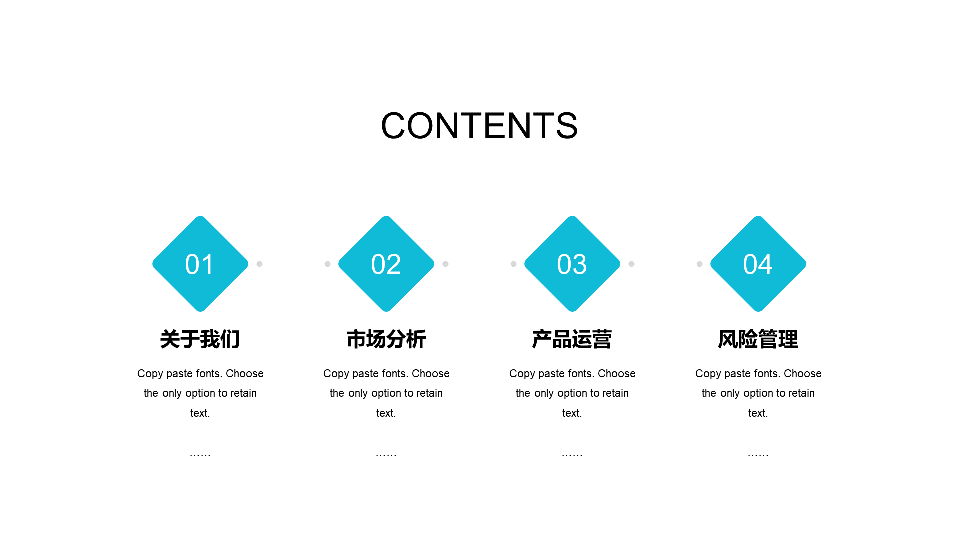Blue creative work summary PPT case