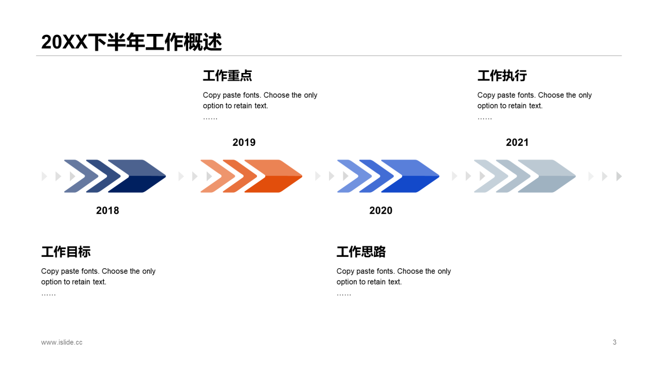 蓝色简约个人工作总结报告PPT案例