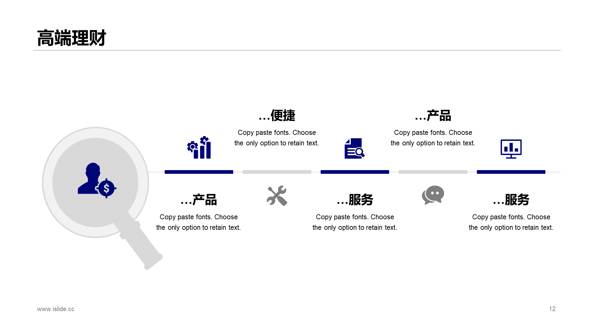 蓝色商务简约基金管理有限公司企业简介PPT素材