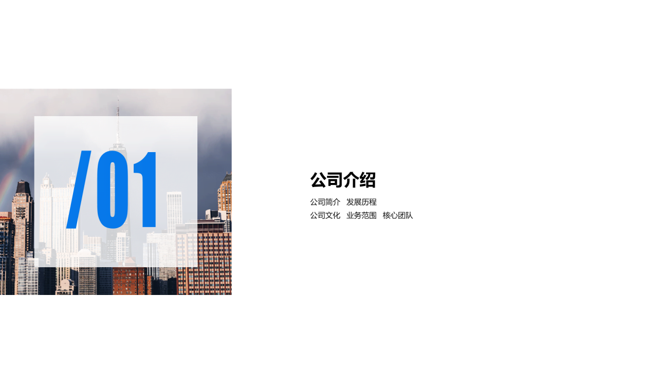 蓝色简约公司互联网项目招商融资PPT案例