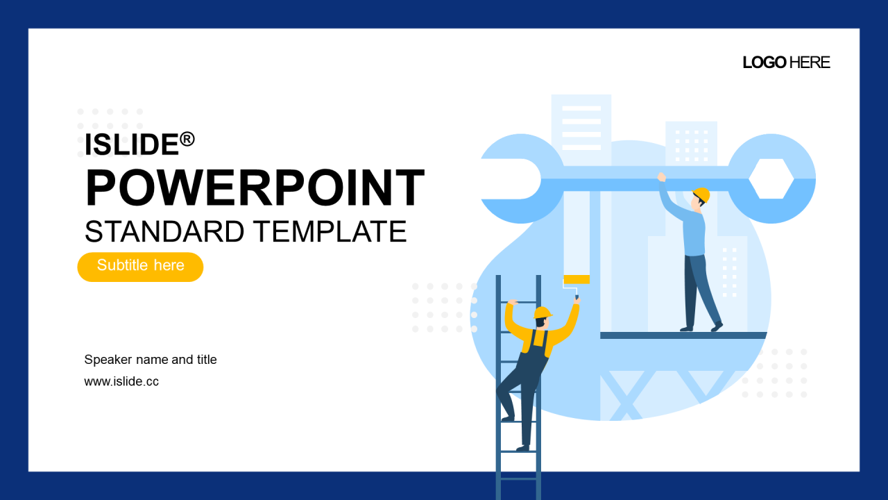 蓝色插画城市建设市场营销PPT案例