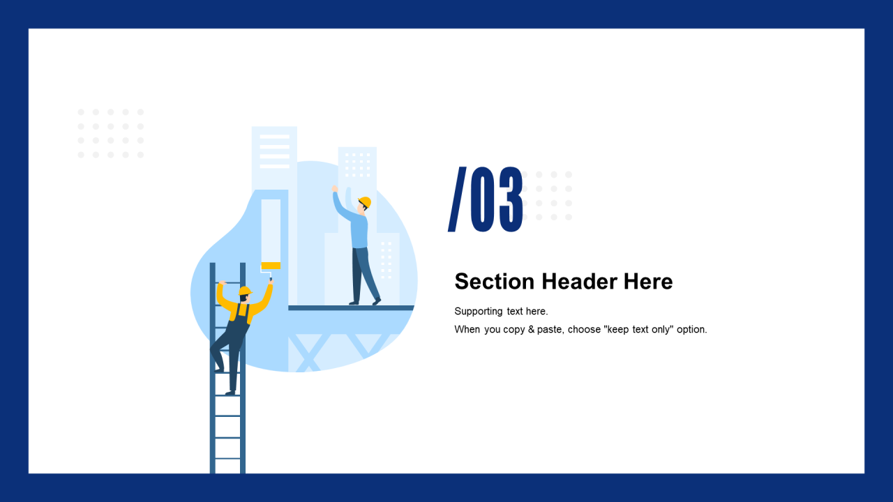 蓝色插画城市建设市场营销PPT案例