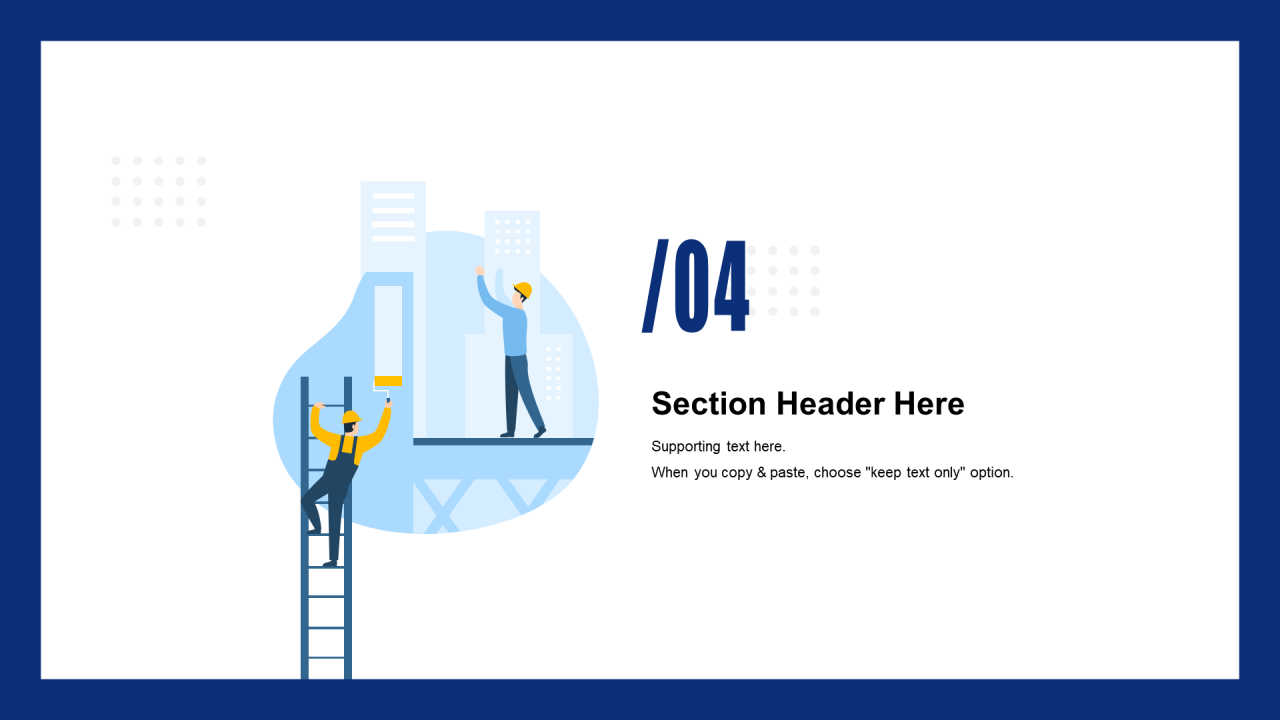 蓝色插画城市建设市场营销PPT案例