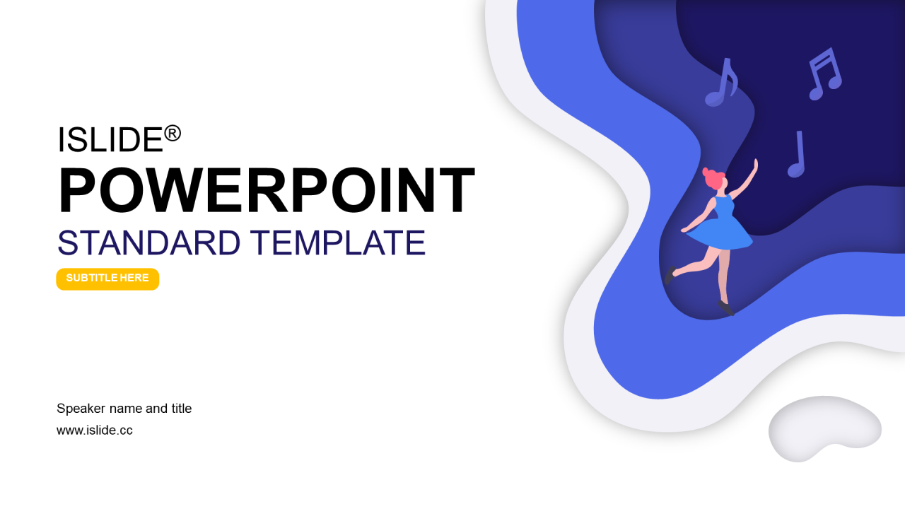 蓝色渐变剪纸风教育知识培训通用PPT模板