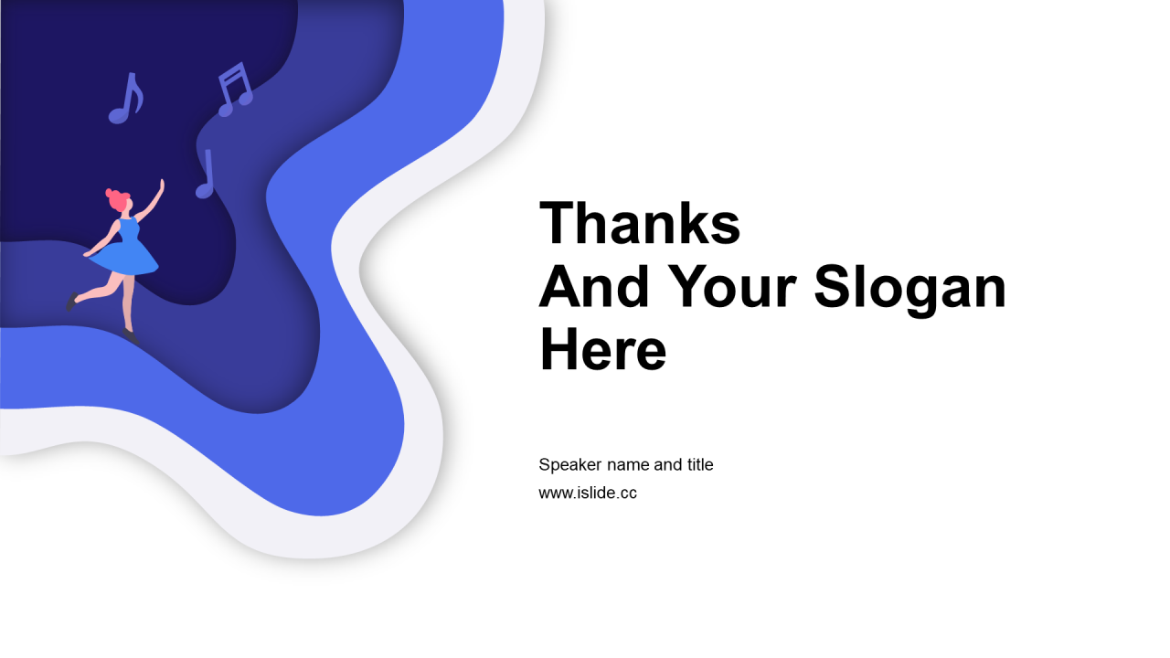 蓝色渐变剪纸风教育知识培训通用PPT模板