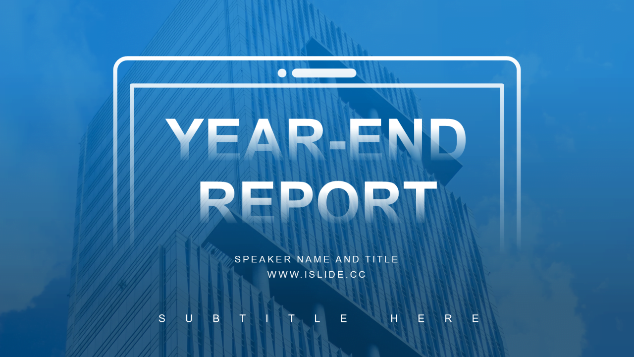 蓝色商务工作总结培训课件PPT案例