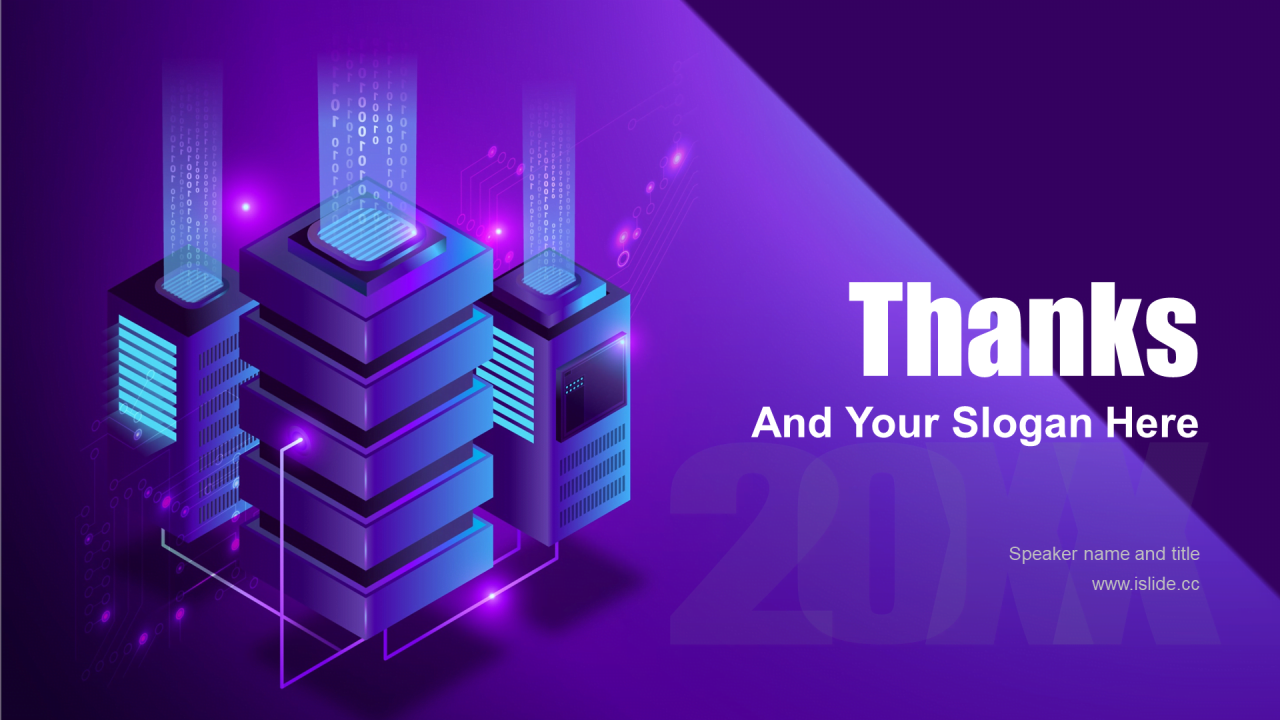 紫色科技智能工作总结毕业答辩PPT案例