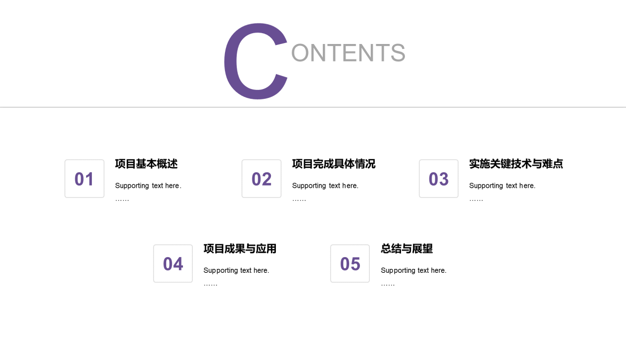灰色简约公司项目总结报告PPT案例