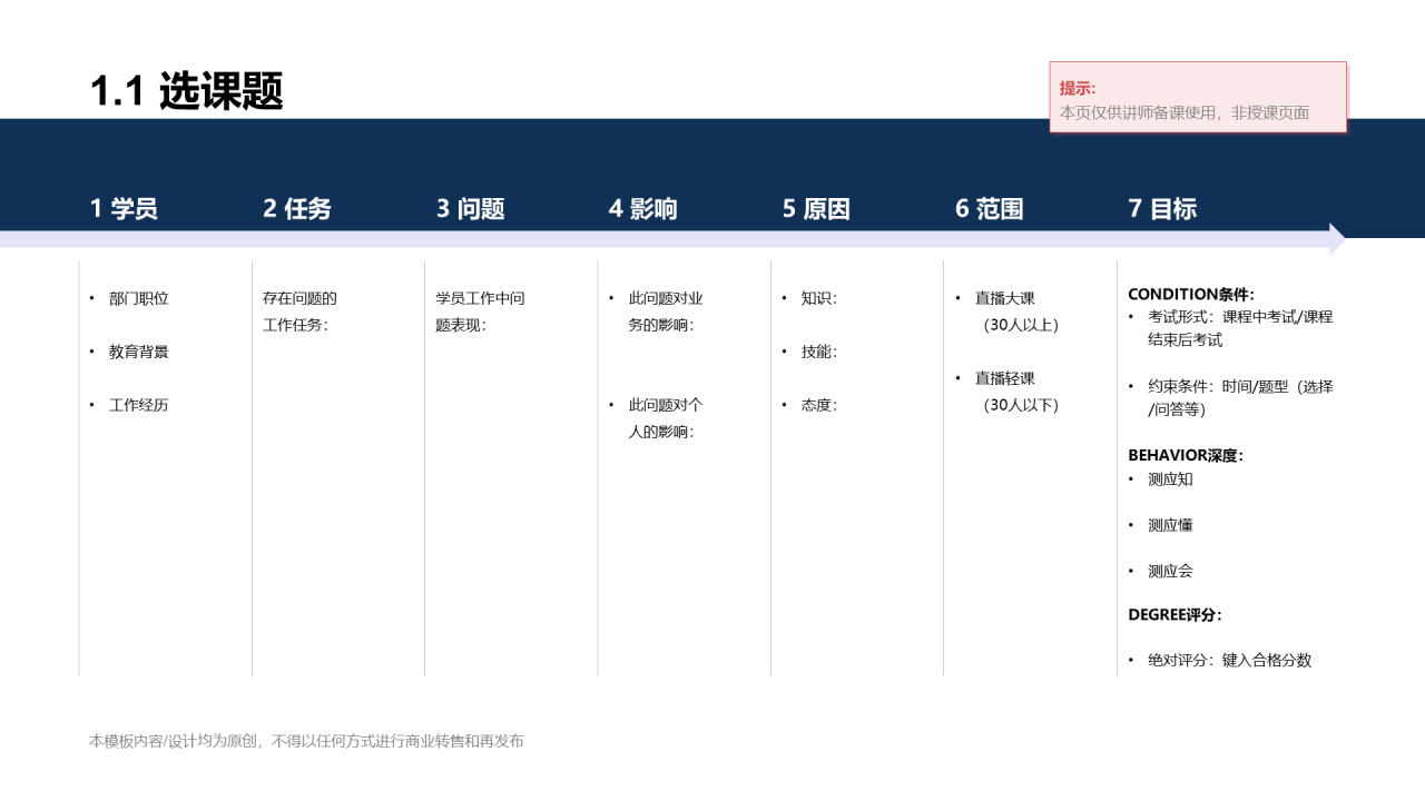 蓝色网络在线课程培训课件PPT素材下载