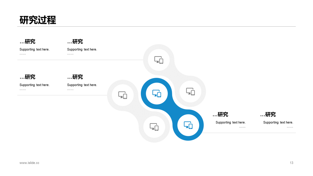 蓝色插画教育学术毕业答辩PPT案例