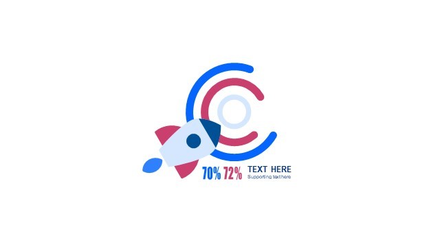多色科技PPT环形图