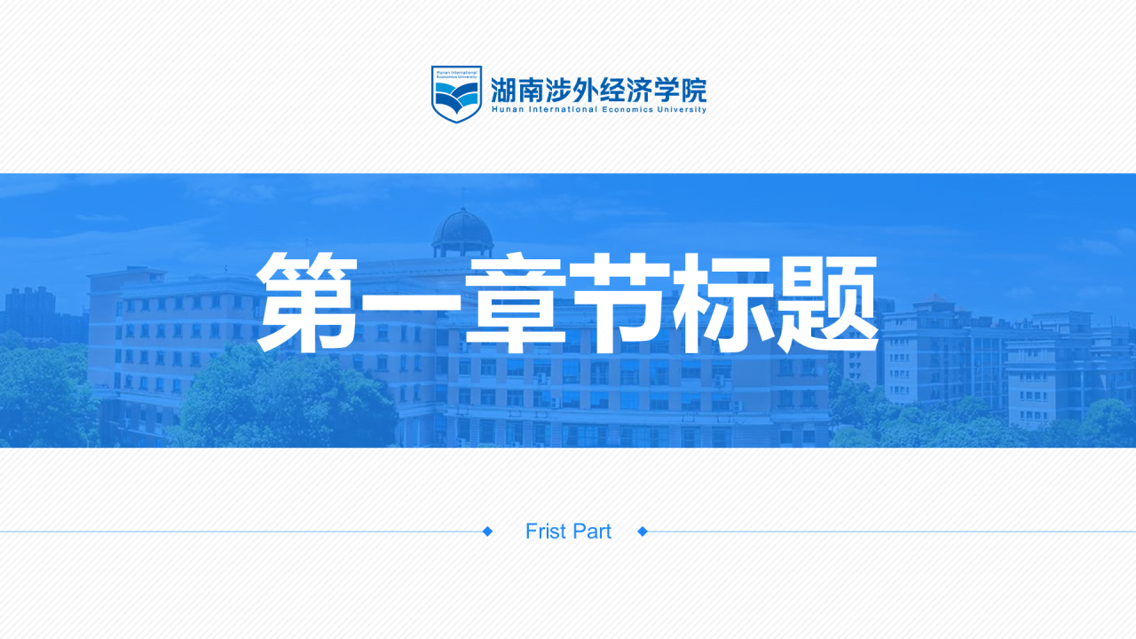 黑色商务湖南涉外经济学院毕业答辩汇报PPT素材