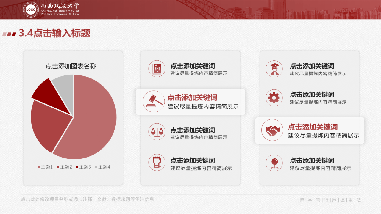 白色简约西南政法大学毕业答辩PPT案例