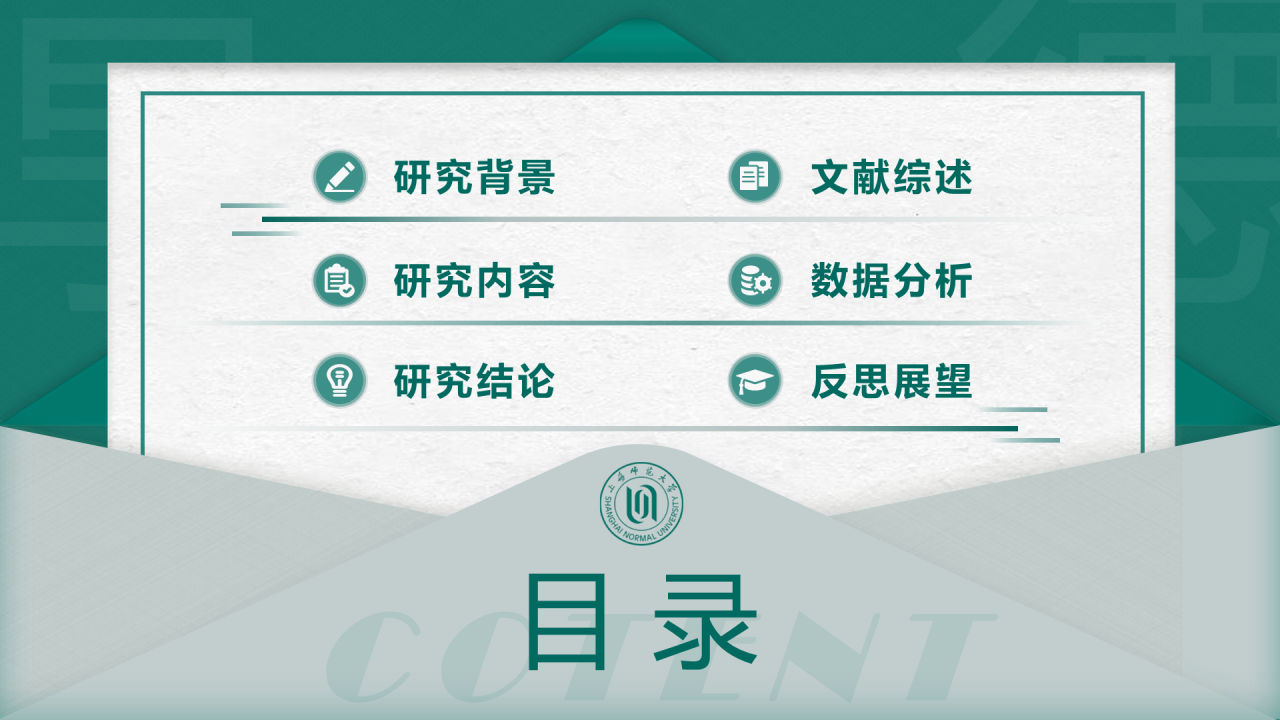 绿色简约师范旅游学院毕业答辩PPT案例