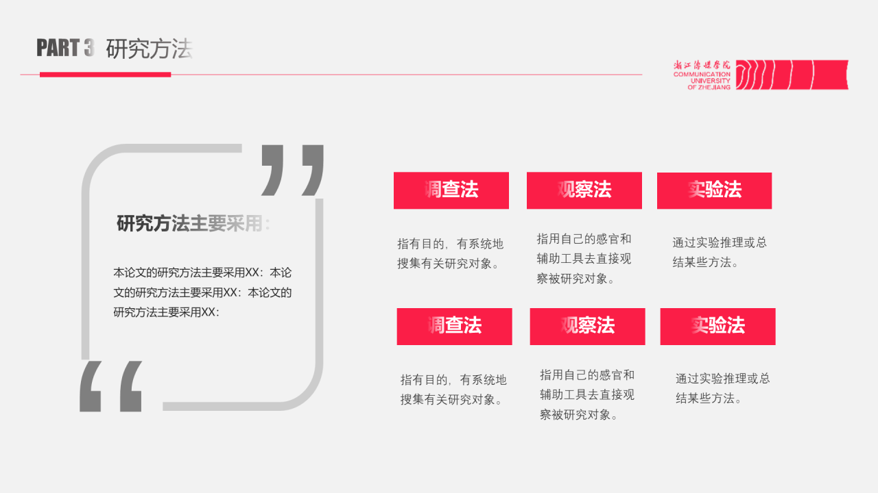 黑色商务传媒学院毕业论文答辩PPT模板